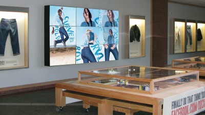 YCD Multimedia has integrated 4K codecs into MuVi Wall digital signage systems for clients like Levi’s. Photo courtesy YCD Multimedia