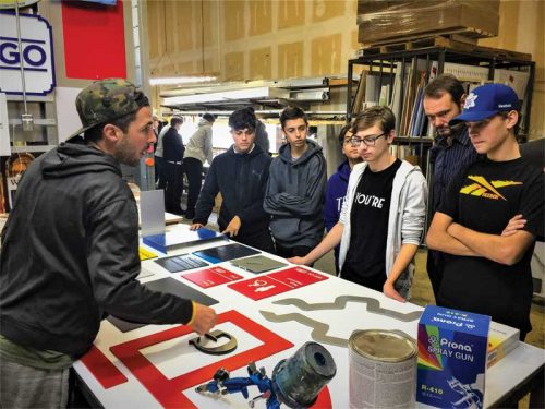 Sign manufacturing day provides students with a better understanding of what education is needed or will advance them in the field of signmaking.