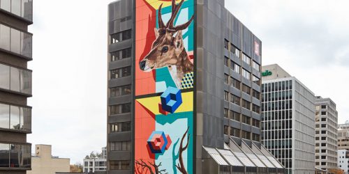 Street artist Jerry Rugg (birdO) has unveiled a 10-storey mural in Toronto. 