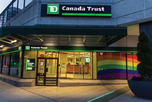 TD Canada Trust’s design can be likened to many fast-food restaurants, with a transparent front leading to the main teller counter with few visual or physical obstructions and a dominant drive-thru.