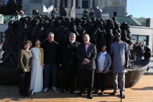 Saint Joseph’s Oratory of Mount Royal in Montreal recently unveiled a sculpture dedicated to Canada’s past and present migrants and refugees. Photo courtesy Saint Joseph's Oratory of Mount Royal