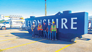 John Labonte Signs was contracted for a takedown and reinstall at Devonshire Mall in Windsor, Ont. Photo courtesy John Labonte Signs