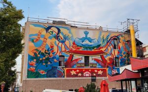 A new interactive mural in downtown Victoria aims to brighten up the city streets, while also paying homage to Canada’s oldest Chinese temple. Photo courtesy City of Victoria