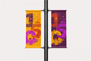 The city of Nanaimo, B.C., has officially selected the artwork for its sesquicentennial street banners. Image courtesy City of Nanaimo