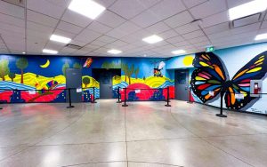 A new mural at a Nanaimo, B.C., aquatic centre aims to bring people together to combat hate, as well as build inclusion and belonging in communities throughout the province. Photo courtesy British Columbia’s Office of the Human Rights Commissioner