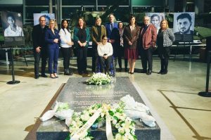 A temporary monument paying tribute to victims of bombing in populated areas has been installed at the Canadian War Museum in Ottawa. Photo © Jennifer Bernard/courtesy Humanity and Inclusion Canada